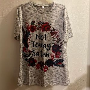 Not Today, Satan! Ladies Shirt Fitted Large